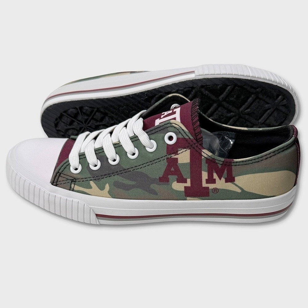 FOCO / Texas A & M Sneakers / Shoes - NEW Womens 8 Camo / White - #49586-J5